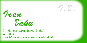 iren daku business card